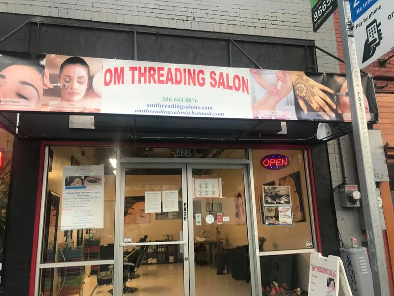 menu 2 of OM Threading Salon