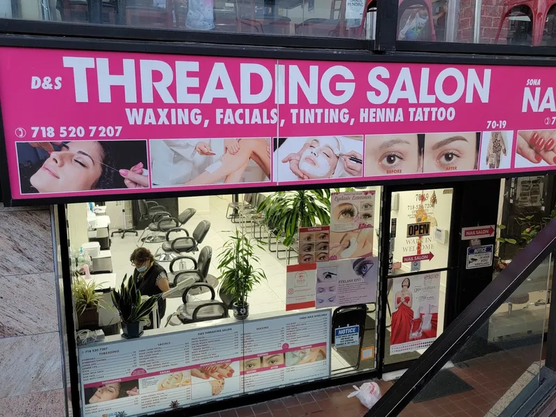 menu 2 of D&S Threading Salon